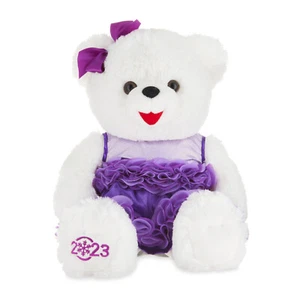 2023 WalMART CHRISTMAS Snowflake TEDDY BEAR White Girl 20" Purple Outfit New new