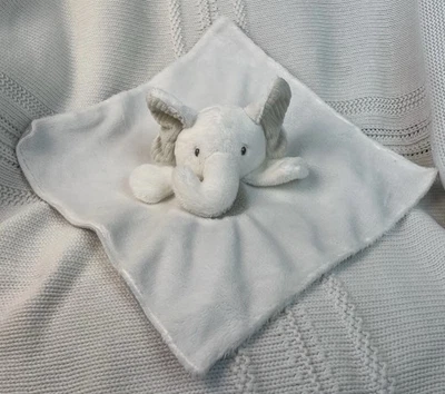 Mary Meyer Blanco Afrique Elephante Seguridad Satén Manta Lovey Unisex RARO DIFÍCIL DE ENCONTRAR Foto 1 de 4