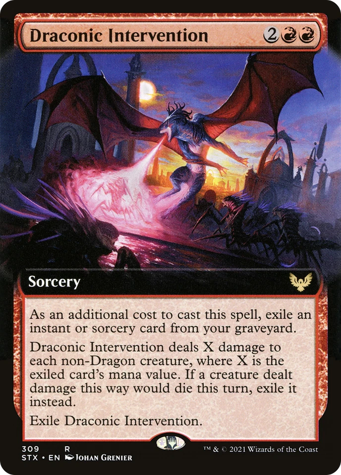 Draconic Intervention (REGULAR) x1 - MTG Strixhaven: School of Mages STX #309 - Image 1 of 1