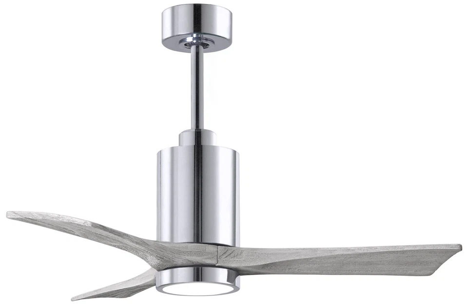 42" Matthews Patricia-3 Chrome Barn Wood Remote LED Ceiling Fan - Image 1 of 1