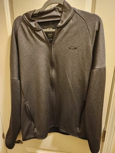 Chaqueta polar de golf Oakley gris con cremallera completa para hombre talla XL - Imagen 1 de 5