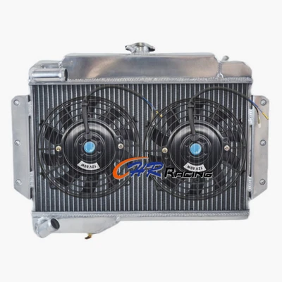 Radiador de aluminio + ventiladores para 1968-1975 MG MGB GT/Roadster 1,8 L transmisión manual Foto 1 de 4