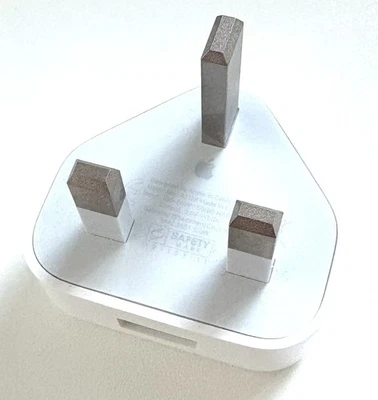 Genuine Apple 5W USB Charger Adapter Plug UK iPhone / iPad / Watch A2128 - Image 1 of 2