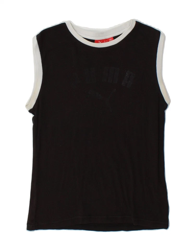 Chaleco Top PUMA Mujer Gráfico Reino Unido 12 Mediano Negro Algodón PZ07 Foto 1 de 3