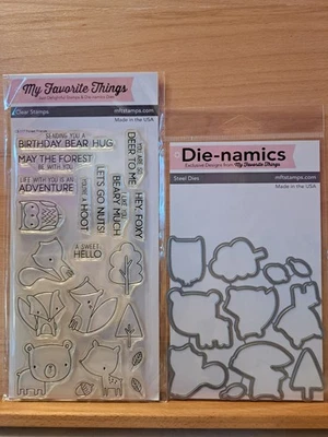 Juego de estampillas y troqueles 351 My Favorite Things FOREST FRIENDS RETIRADO Foto 1 de 2