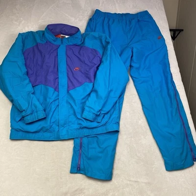 Vintage Nike Tracksuit XL Blue Purple Windbreaker Set Gore-Tex Taiwan 90s - Image 1 of 4