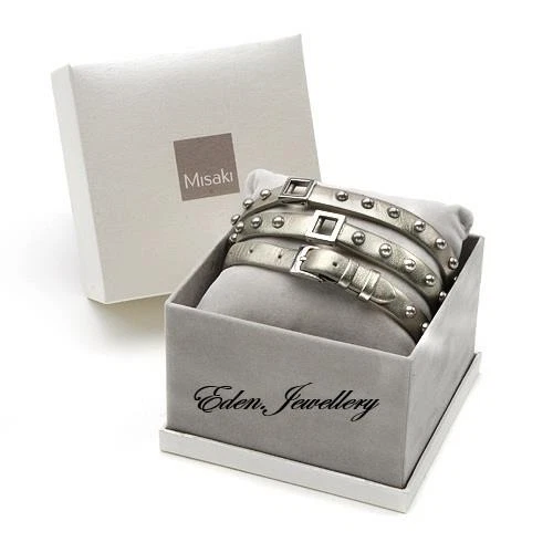 US$230 MISAKI Collar Choke Colección ROCKER Imitación Perla Cuero CERTIFICADO Foto 1 de 1