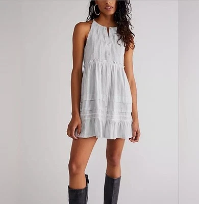 Nuevo con etiquetas Minivestido Free People Desert Days Sin Mangas a Rayas Talla L $138 Foto 1 de 4