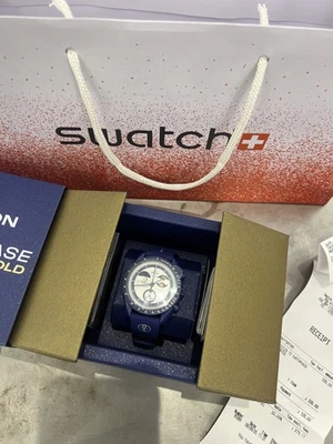 SWATCH X OMEGA MOONSWATCH MISSION TO EARTHPHASE MOONSHINE GOLD - HARVEST MOON🌒✅ - Image 1 of 4