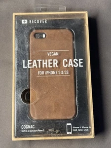 Recover iPhone 5/5s Vegan Leather Case - Cognac B55 - Picture 1 of 2