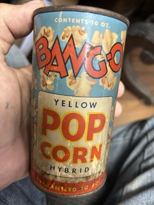 Vintage 10oz Popcorn In Can SEALED BANGO brand - Image 1 of 4
