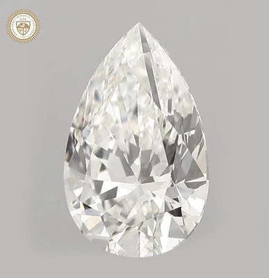 Diamante natural J/I1 pera corte brillante de 0,57 quilates certificado por GIA 7,21 X 4,92 mm Foto 1 de 4