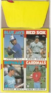 1986 Topps Baseball complete uncut box bottom You choose AG25- Open to Offers - Picture 1 of 14
