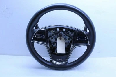 2016-2017 Cadillac CTS-V Jet Black Leather Steering Wheel OEM Used - Image 1 of 4
