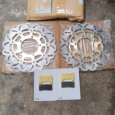 Front Brake Rotors Discs Pads For Suzuki GSXR 600 750 2006-2007 GSX R 1000 05-08 Foto 1 de 4