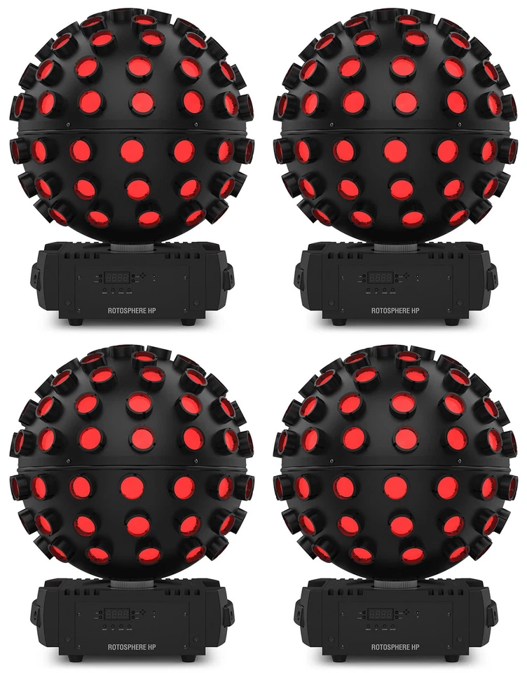 (4) Chauvet DJ Rotosphere HP RGBW + CMYO LED DMX Rotating Mirror Ball Simulators - Image 1 of 4