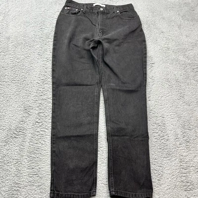 Pantalones de mezclilla Tommy Hilfiger Boyfriend para mujer 12 relajados pierna recta vintage Y2K negros Foto 1 de 4