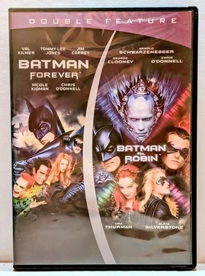 DOUBLE FEATURE- BATMAN FOREVER + BATMAN AND ROBIN DVD MOVIE *BUY 2 GET 1 FREE* - Image 1 of 2