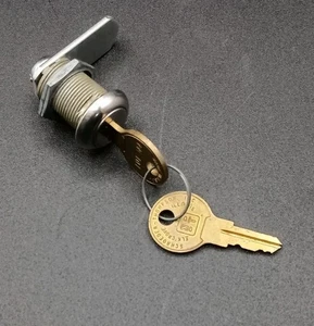 Vintage Schroeder Cam Lock 3/4" Shaft Utility Desk Drawer Cabinet with 2 Keys - Picture 1 of 5