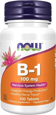 AHORA Suplementos, Vitamina B-1 100 Mg, Producción de Energía*, Salud del Sistema Nervioso*, Foto 1 de 4