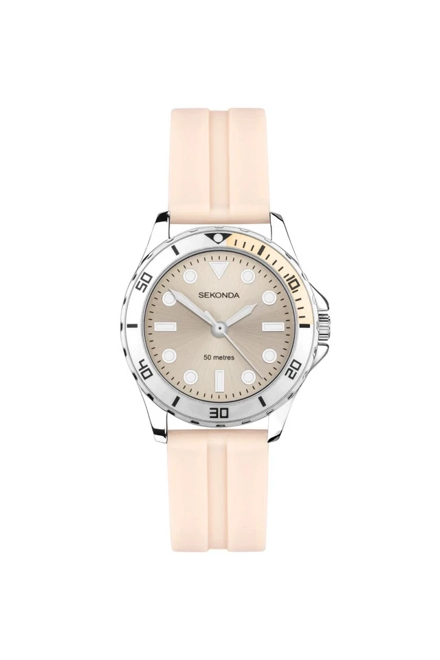 Sekonda Ladies Peach Silicone Strap 33mm Sports Watch 40568 - Image 1 of 1