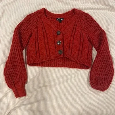 Target Art Class Cárdigan Recortado Punto Grueso Botón, Talla M (7/8) Foto 1 de 4