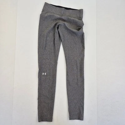 UNDER ARMOUR Leggings Pequeños 8 10 Gris Mujer Compresión HeatGear Activewear - Imagen 1 de 4