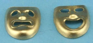 Dollhouse Miniature Tragedy and Comedy Masks Wall Art -- 1:12 Scale - Picture 1 of 1