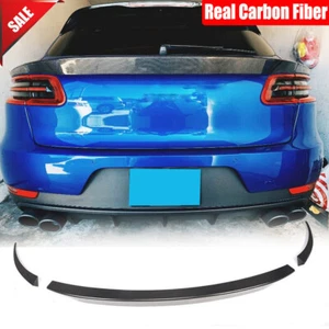 For Porsche Macan 2014-2017 Real Carbon Fiber Rear Trunk Middle Spoiler Wing Lip - Picture 1 of 13