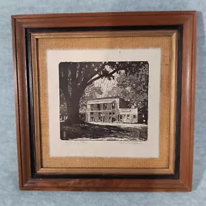 Stampa d'epoca firmata da Harlan Scheffler "The Country Store" incorniciata 15x15 - Foto 1 di 5