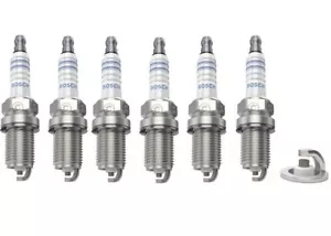 Spark Plugs x 6 Bosch Fits Jeep Cherokee KJ Grand III Commander 3.7 V6 Mazda MX6 - Picture 1 of 4