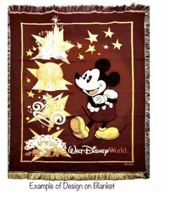 Mickey Mouse Walt Disney World Fringe Throw Blanket By Mohawk Home - Image 1 of 4