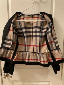 EUC Burberry Women's Short Black Wool Coat Jacket US 8 Beautiful and Perfect!  - Picture 1 of 10