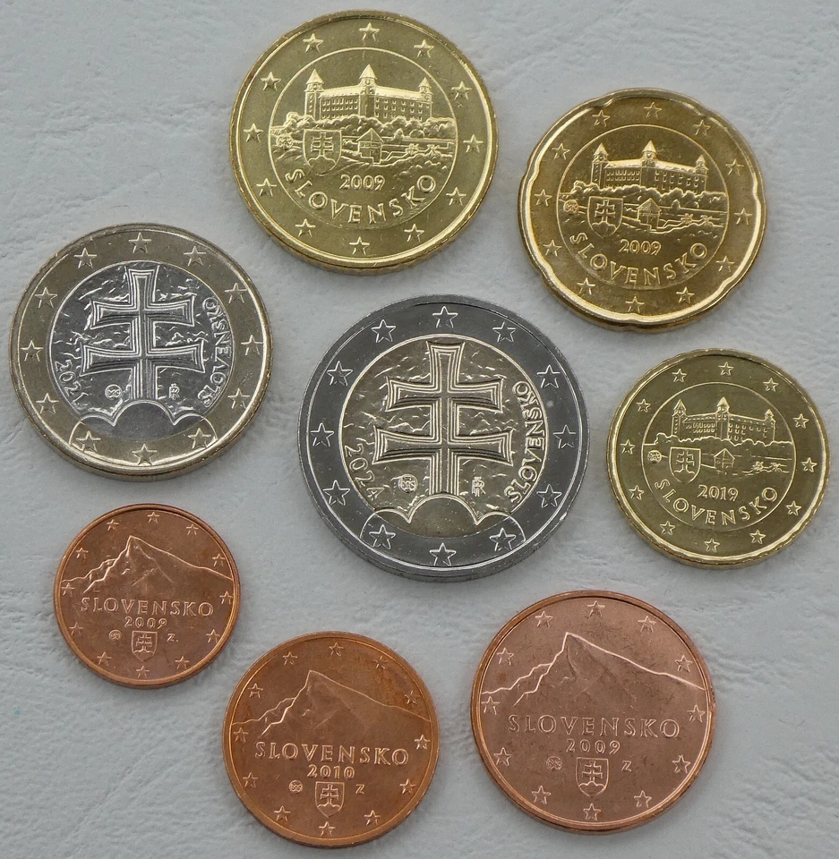 Euro Juego De Monedas Eslovaquia 2009-2024 Sin Circular - Imagen 1 de 1