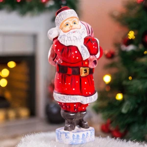 Wooden Santa Claus figurine 7", Christmas gift idea for Christmas home decor - Picture 1 of 11