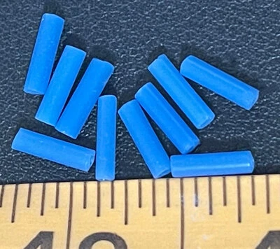 10 cuentas originales de tubo de vidrio veneciano cuentas de jefe azul cielo años 1700 Foto 1 de 4