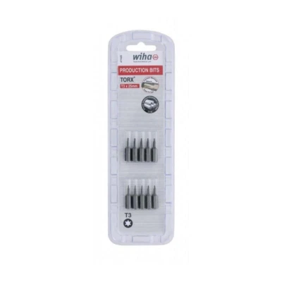 Wiha Tools 71523 Torx Insert Bit T3 x 25mm Pack of 10 Bits - Image 1 of 2