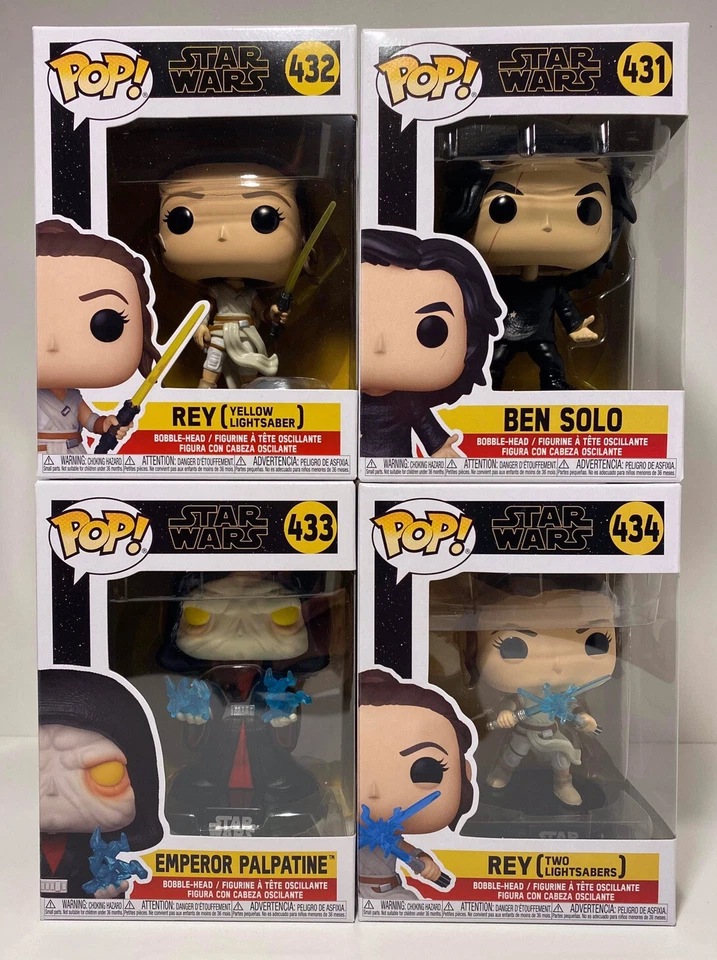 Star Wars - The Rise Of Skywalker Funko Pop Vinyl (Set of 4) #431 #432 #433 #434 Foto 1 de 1