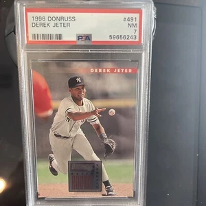 1996 Donruss #491 Derek Jeter Rookie RC PSA 7 Near Mint - Picture 1 of 5