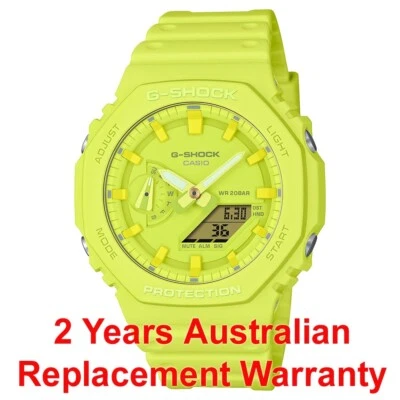 CASIO G-SHOCK CASIOAK GA-2100-9A9 VOLT YELLOW MEN'S WATCH 2-YEAR WARRANTY GA2100 - image 1 of 4