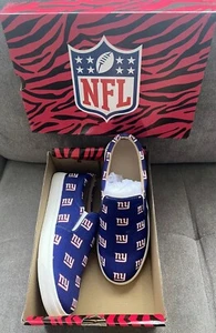 New York Giants Football Print Slip-On Shoe - Royal Size 10 NIB - Picture 1 of 9