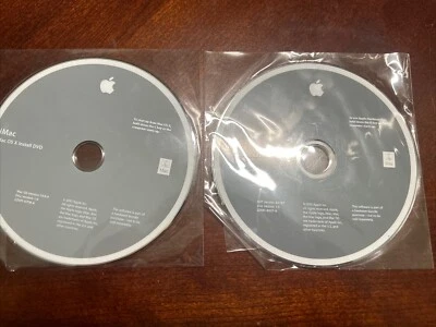 Apple Mac OS X 10.6.4 Apps & Install DVDs iMac 2010 2Z691-6708-A 2Z691-6637-A - Image 1 of 3