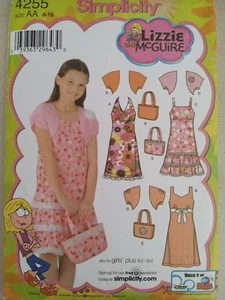 Simplicity Pattern 4255 Girls Plus Dresses Bolera Shrug Purse Sizes 8-16.5 - Picture 1 of 2