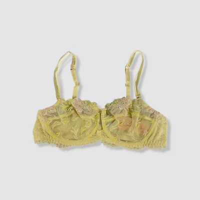 Sujetador Demi Para Mujer Lise Charmel Amarillo Bordado Con Aros Talla 34D Foto 1 de 3