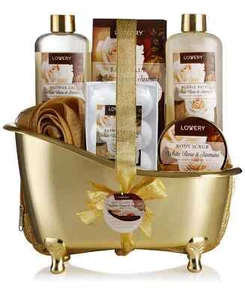 Lovery 8 Piece White Rose Jasmine Bath Set Style 17FJ017 - Picture 1 of 1