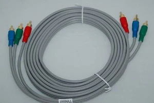 Standard RCA Component Video Cable; Male-to-Male; Gold-Plated Connectors; 10FT - Picture 1 of 2