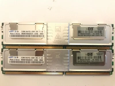 2 x Samsung 512 MB 1Rx8 PC2-5300F-555-11-A0 M395T6553EZ4-CE65 0903 - Image 1 of 3