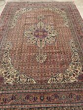 Antique Ta’briz oriental carpet old vintage rug 8’1X11’2