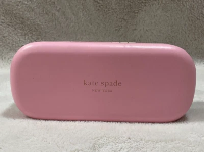 KATE SPADE SUNGLASS EYEGLASSES CASE Hello Sunshine Colorblock Pink Green Lined - Image 1 of 4