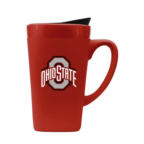 Ohio State University Buckeyes Personalized 16oz Soft Touch Ceramic Mug w Lid Cover